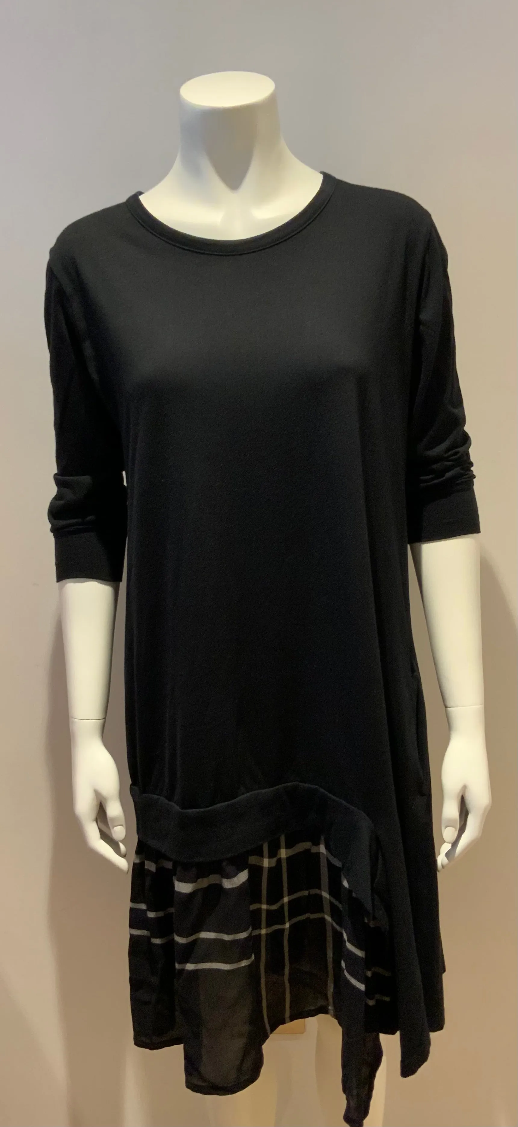 £650 Y's by Yohji Yamamoto Tartan Sweater Dress Size 2 M medium ladies