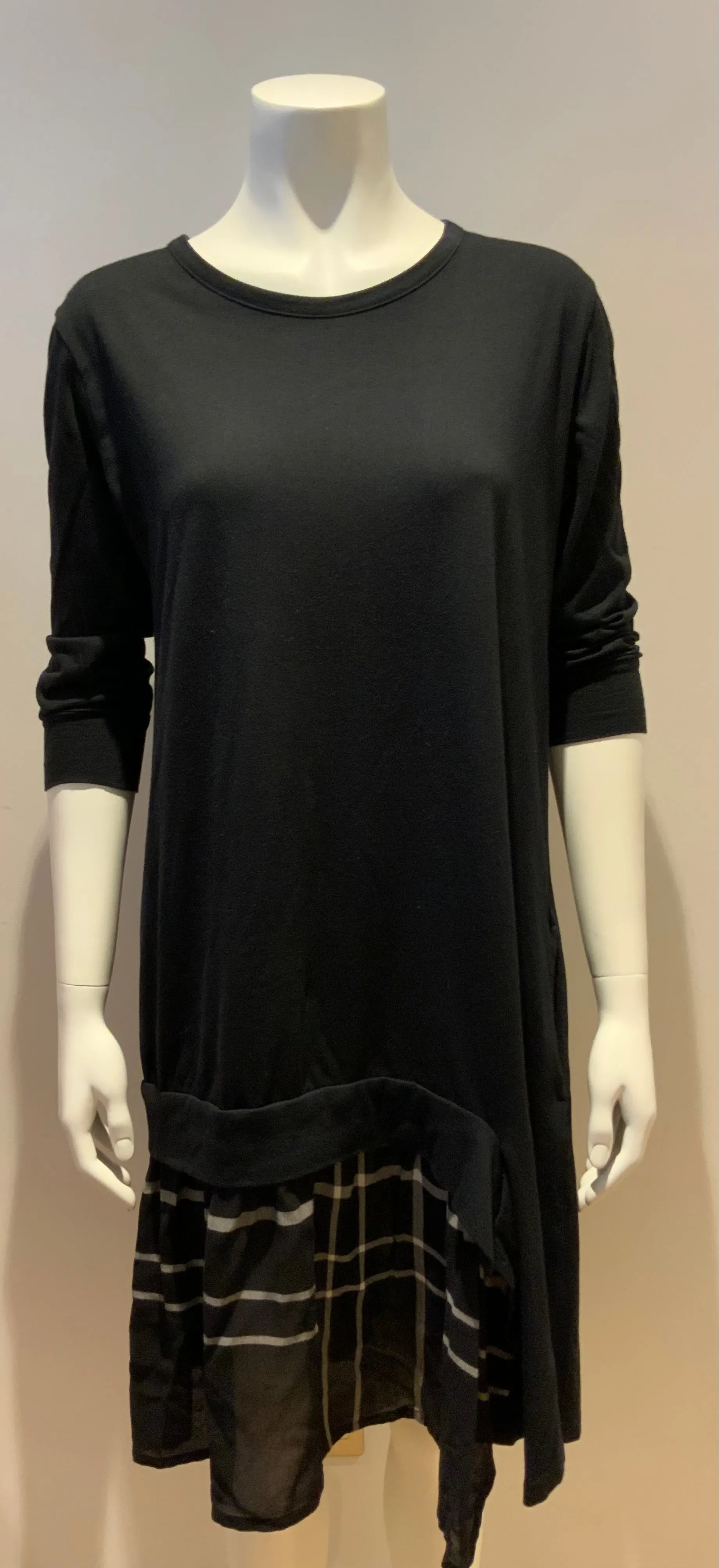 £650 Y's by Yohji Yamamoto Tartan Sweater Dress Size 2 M medium ladies