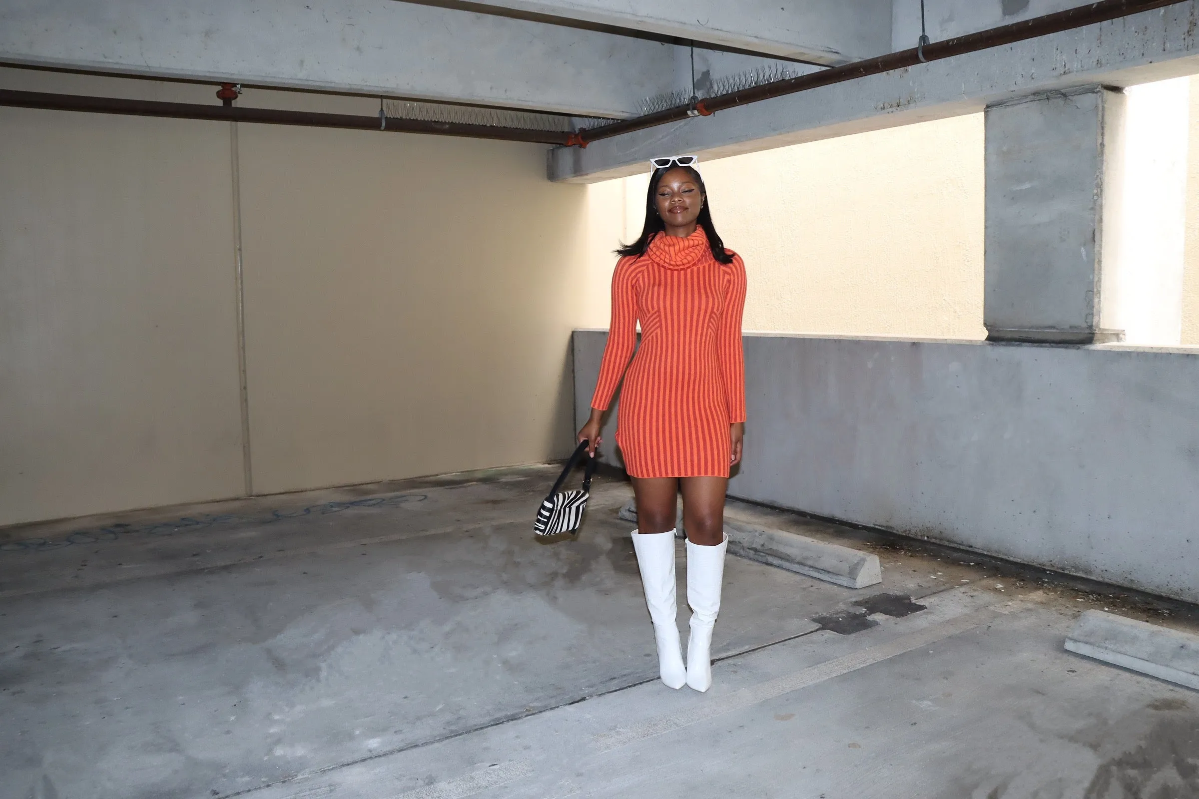 All About You Orange Sweater Dress