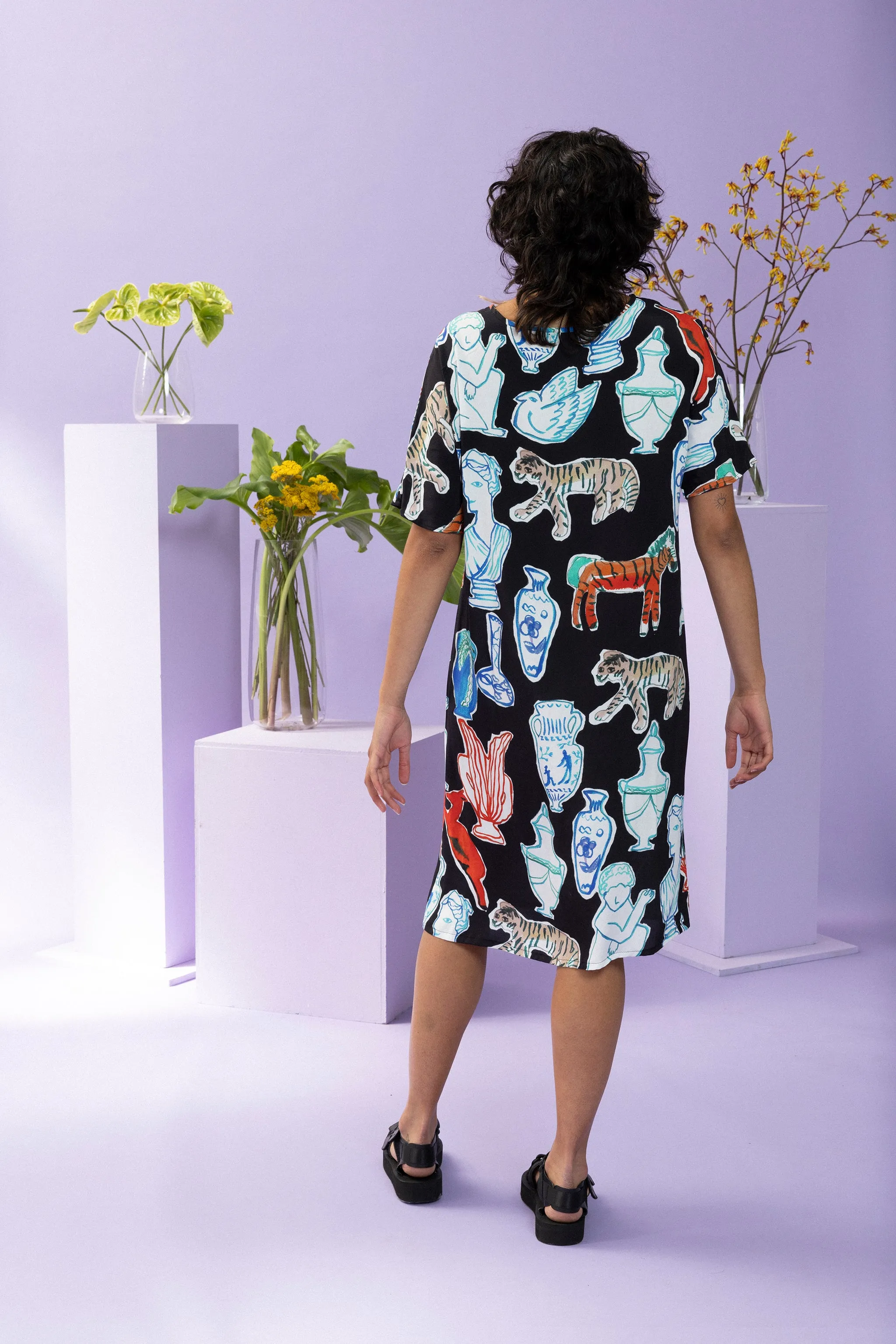 Antique Porcelain Long T-Dress