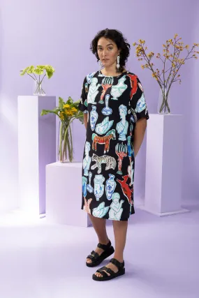 Antique Porcelain Long T-Dress