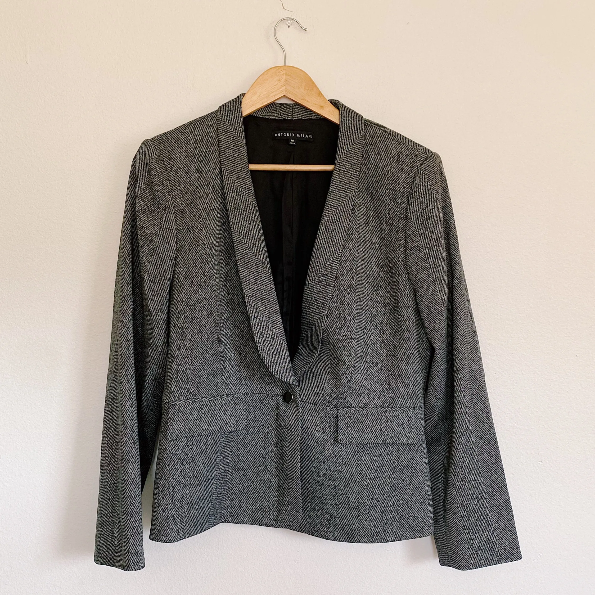 ANTONIO MELANI Gray Blazer Suit Jacket size 10