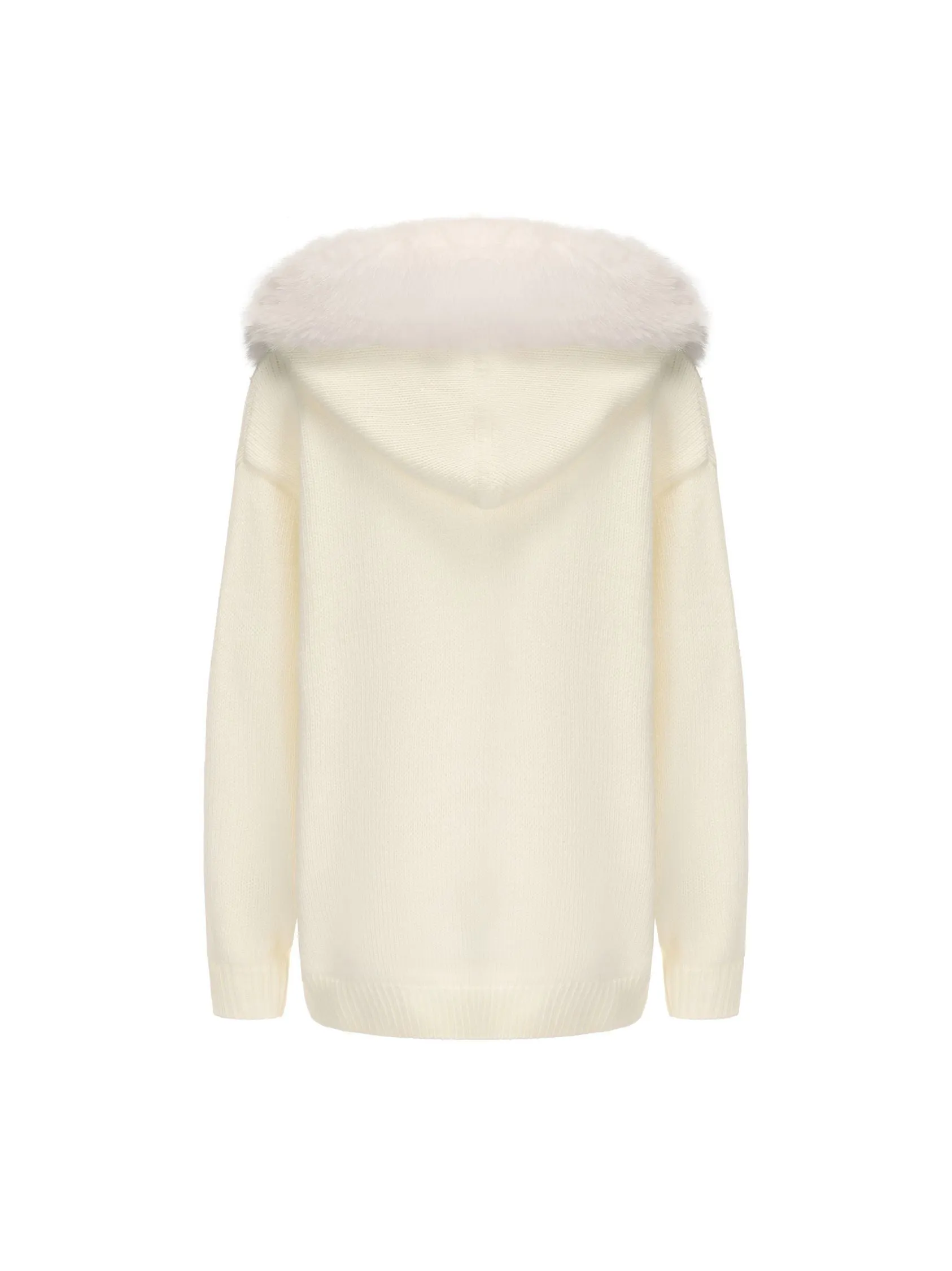 Ava Fur Sweatshirt (White)