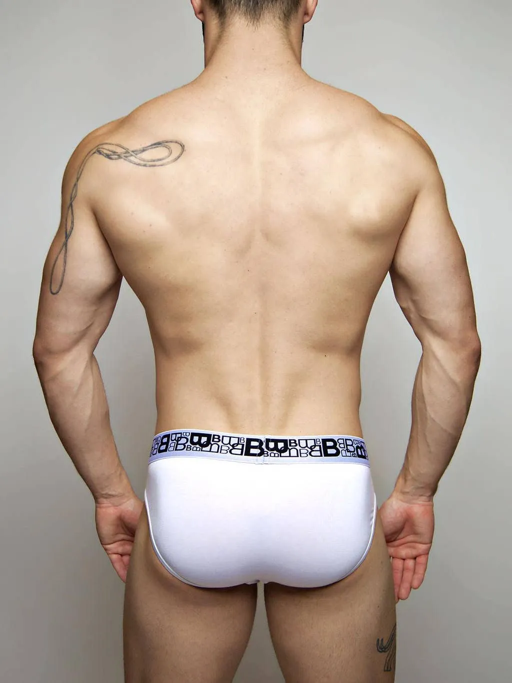B Logo Classic Brief - White