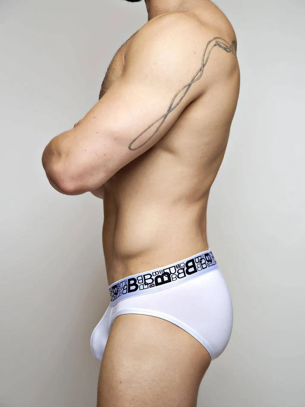 B Logo Classic Brief - White