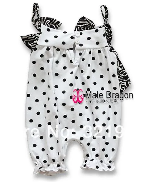 Baby Romper Zebra String Shoulder Romper