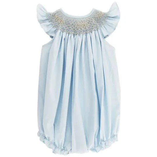 Bailey Boys Angel Wing Bishop Bubble Blue with Ecru
