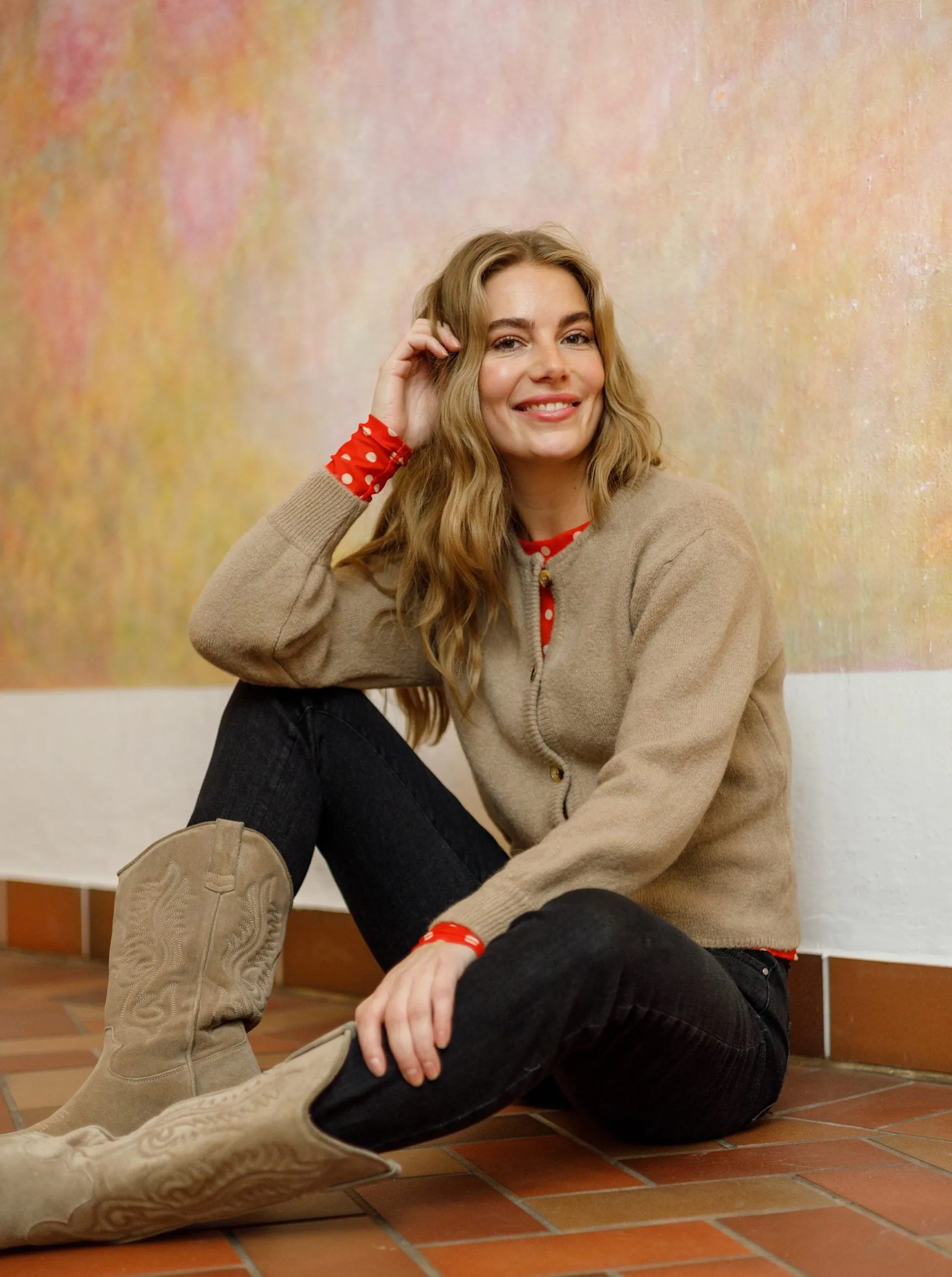 BCBELLA knit cardigan - Latte