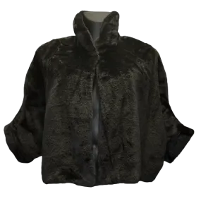 Bæltekompagniet - Fake Fur Poncho Black