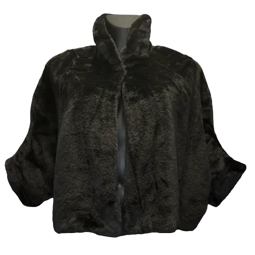 Bæltekompagniet - Fake Fur Poncho Black