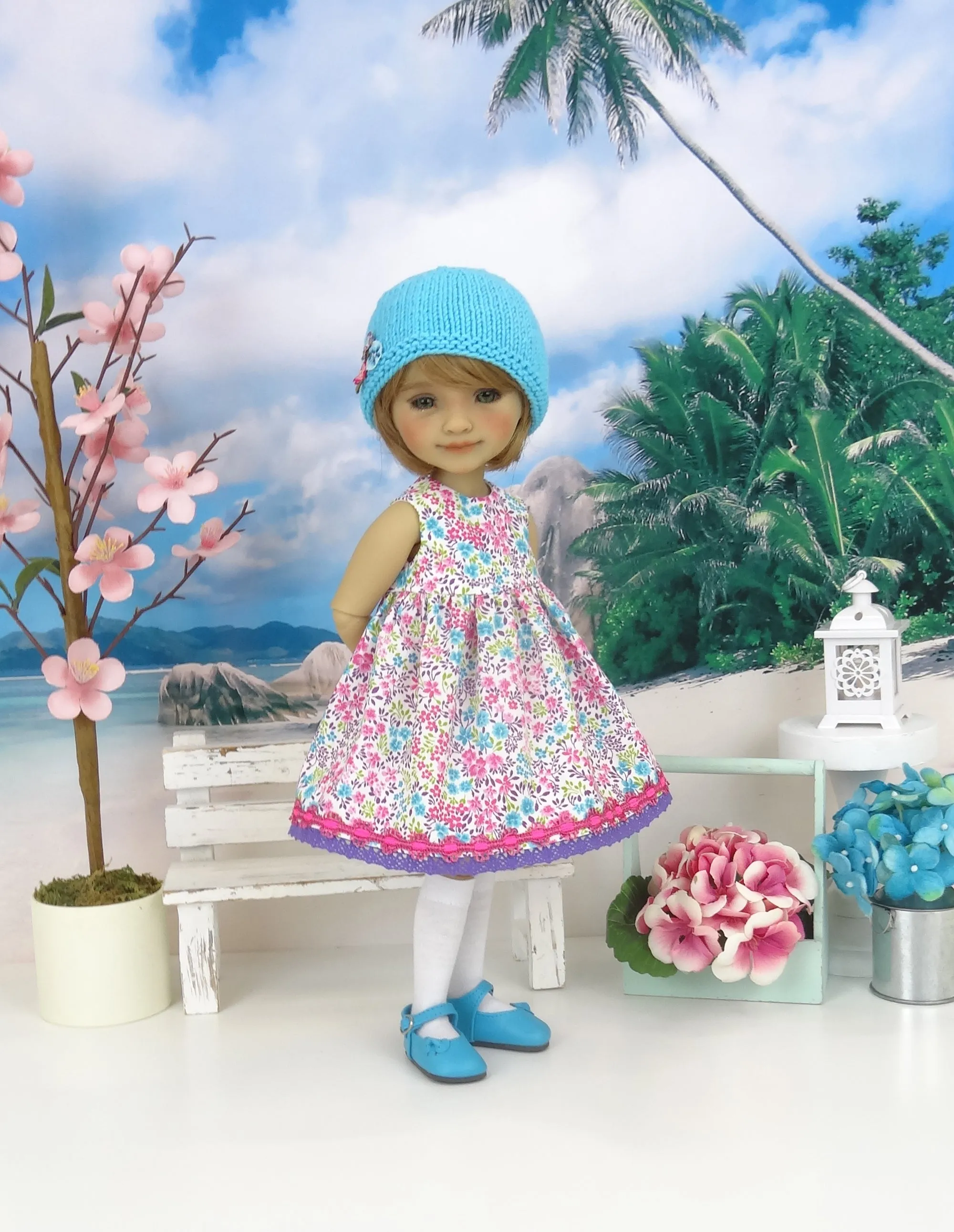 Bright Spring - dress and sweater with shoes for Ruby Red Fashion Friends doll