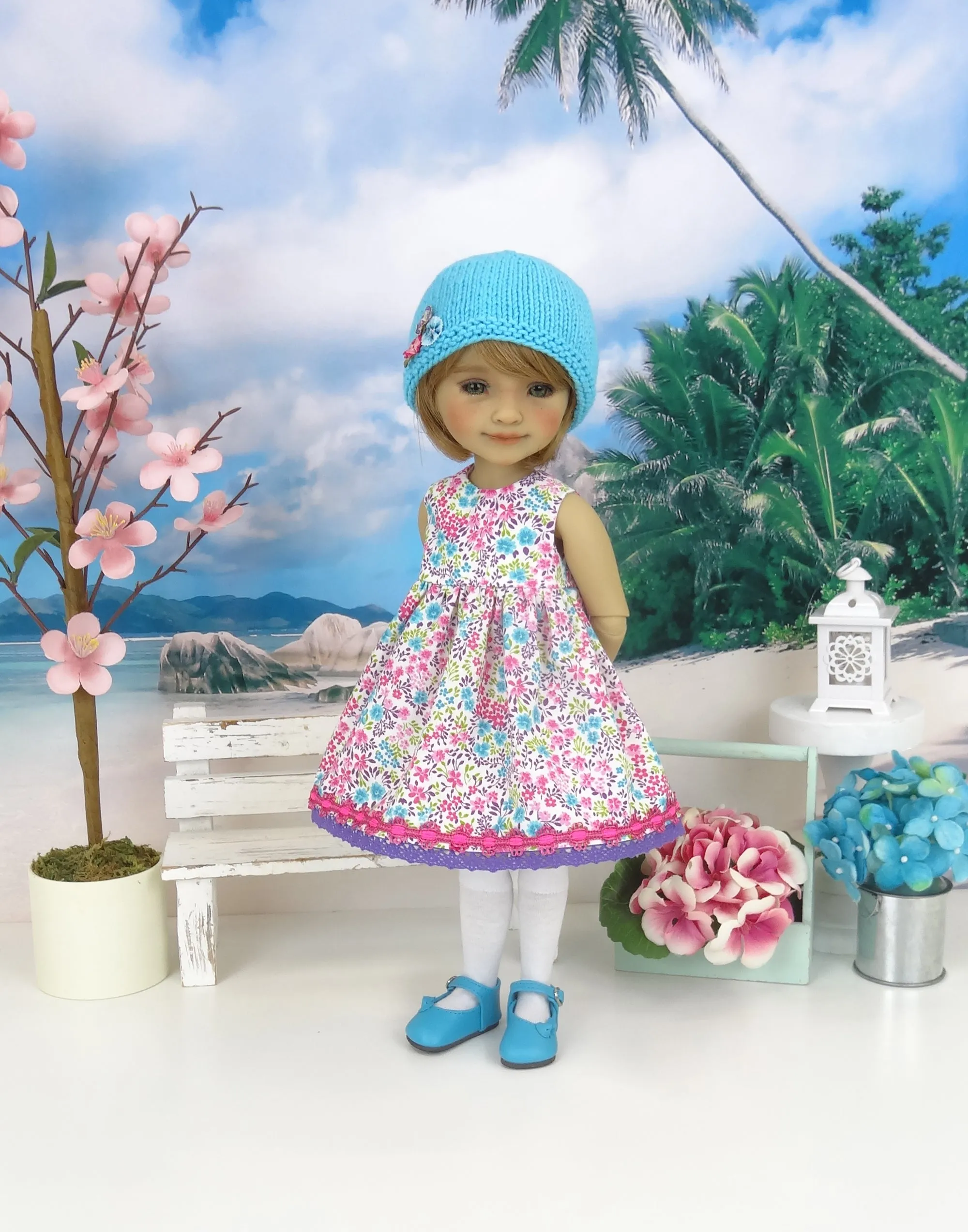 Bright Spring - dress and sweater with shoes for Ruby Red Fashion Friends doll