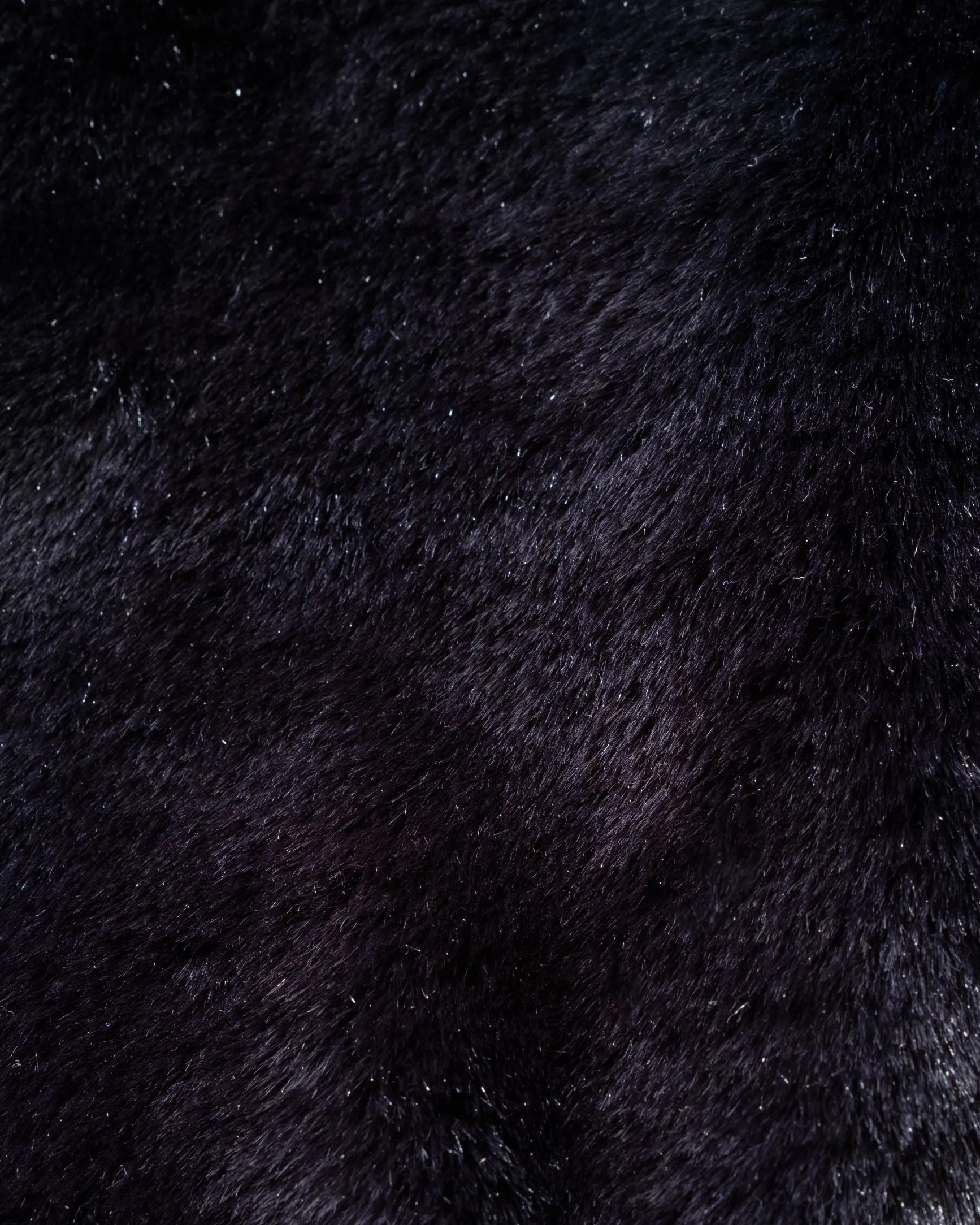 Broadway Black Faux Fur Dog Jacket