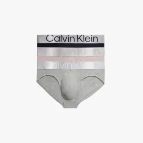 Calvin Klein Mens Steel Cotton Hipster Briefs 3 Pack