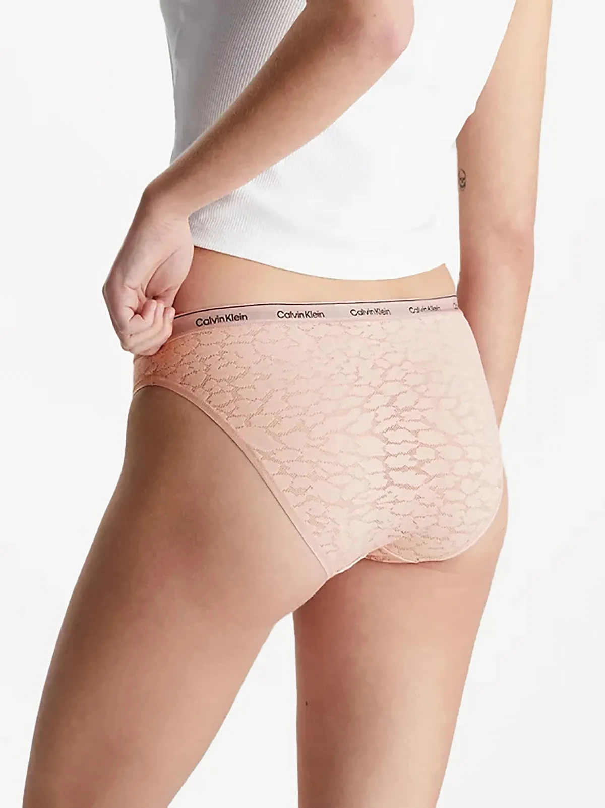 Calvin Klein MODERN LACE 3 Pack Bikini Womens Black/White/Subdued