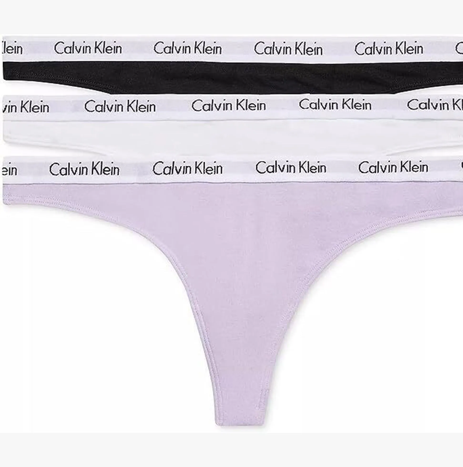 Calvin Klein THONG 3 Pack HVN Womens Thong Multicoloured