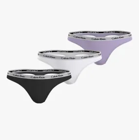 Calvin Klein THONG 3 Pack HVN Womens Thong Multicoloured