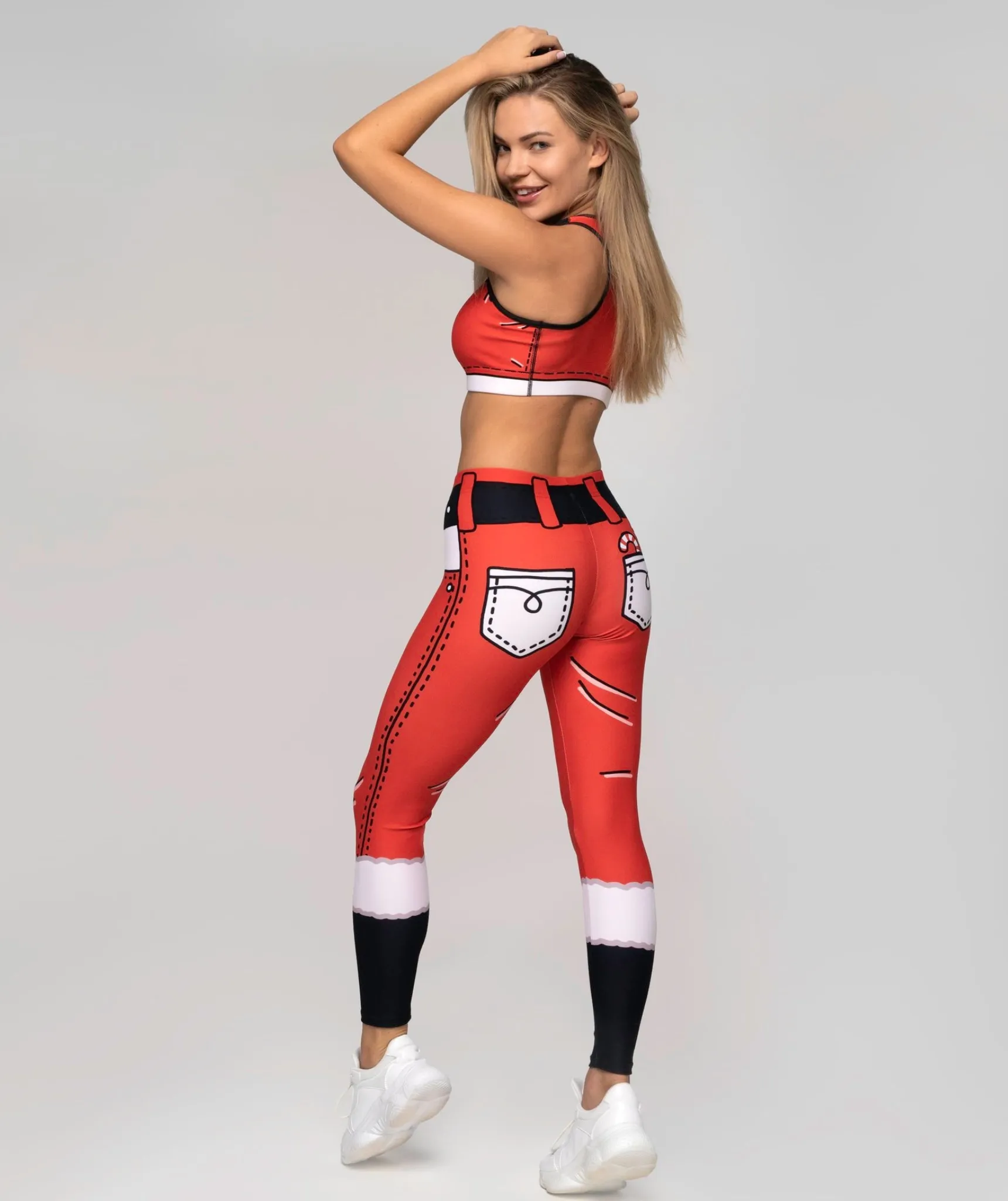 Cartoonized Santa Outfit Leggings