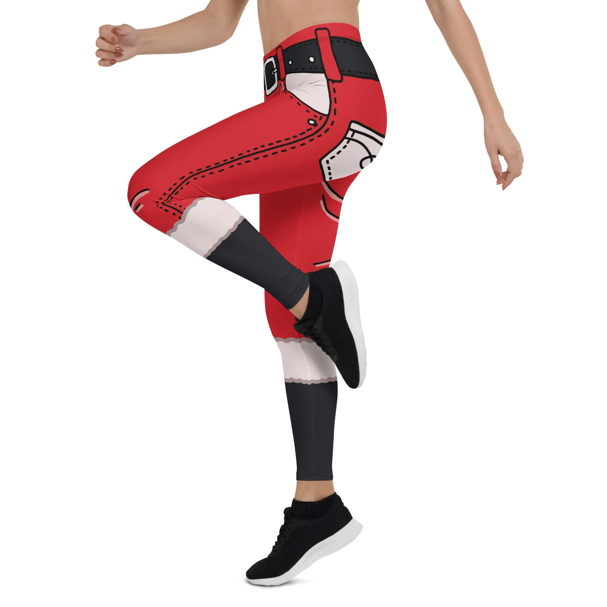 Cartoonized Santa Outfit Leggings