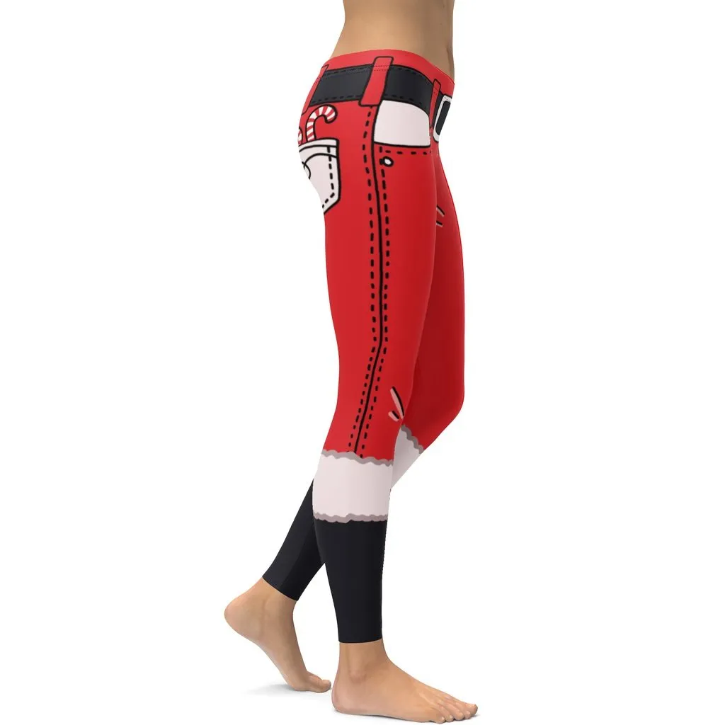 Cartoonized Santa Outfit Leggings