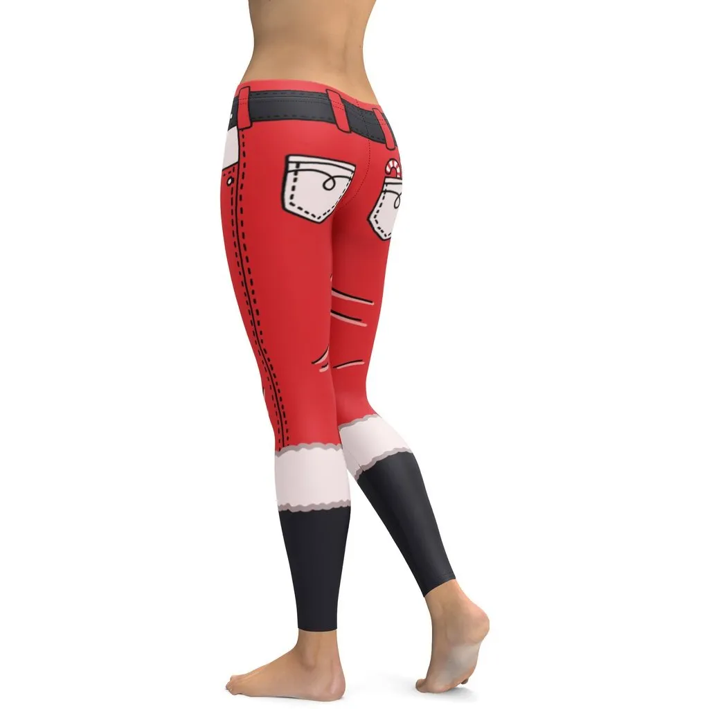 Cartoonized Santa Outfit Leggings
