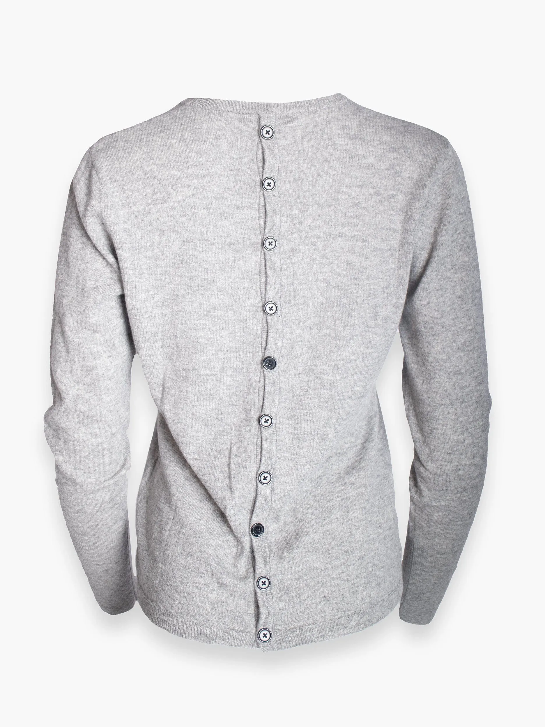 Cashmere Cardigan with Back Buttons