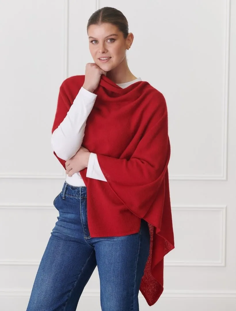 Cashmere Ponchette Rosewood