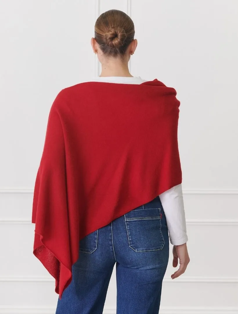 Cashmere Ponchette Rosewood