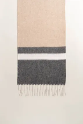Charcoal/Tan Arran Cantwell Cashmere Stole
