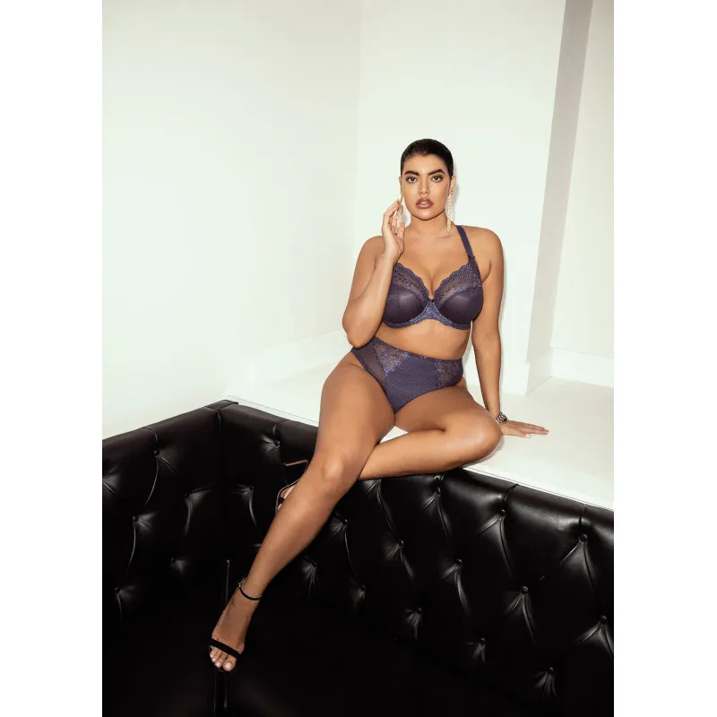 Charley High Leg Brief Storm Grey - Elomi