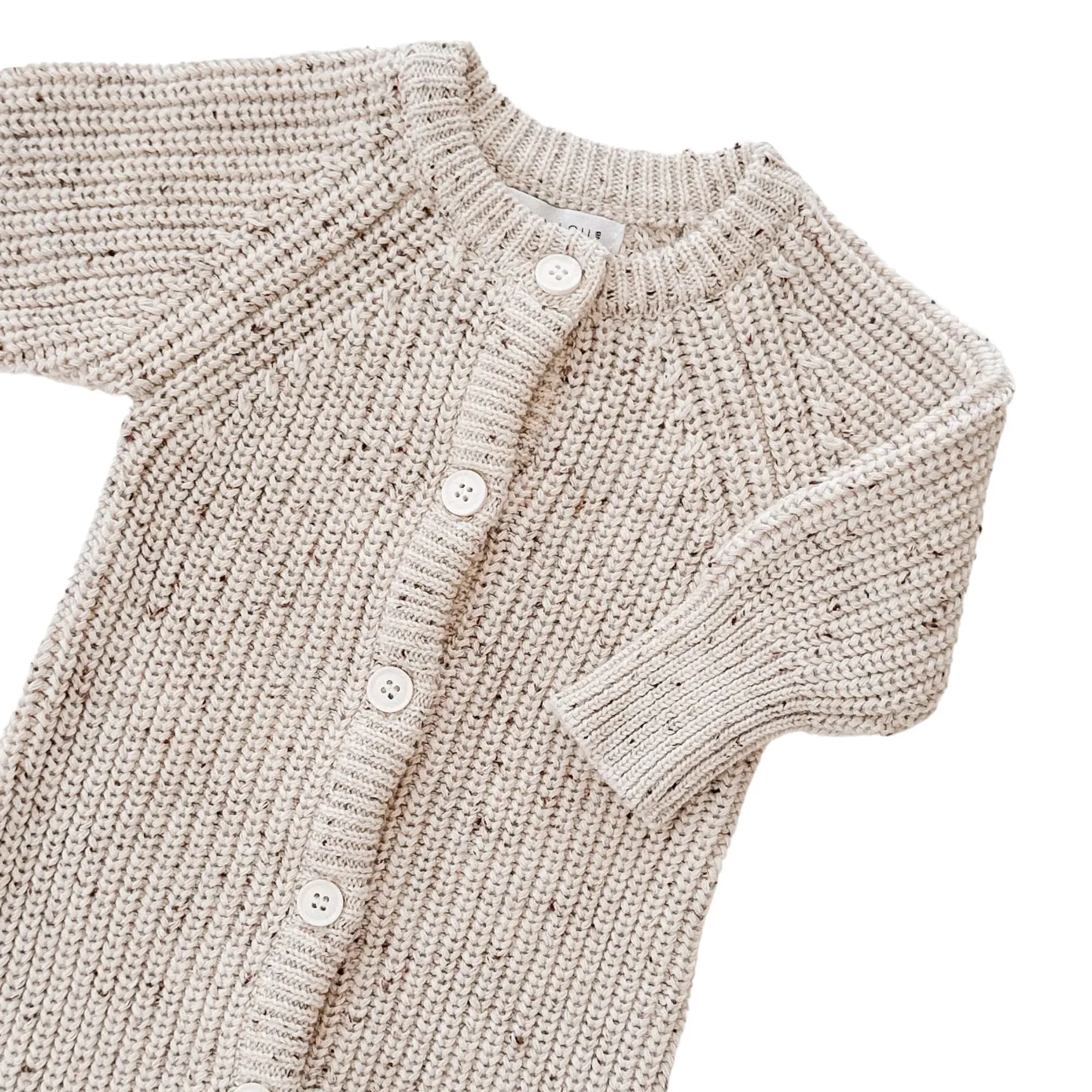 CLASSIC KNIT ROMPER | COCOA FLECK