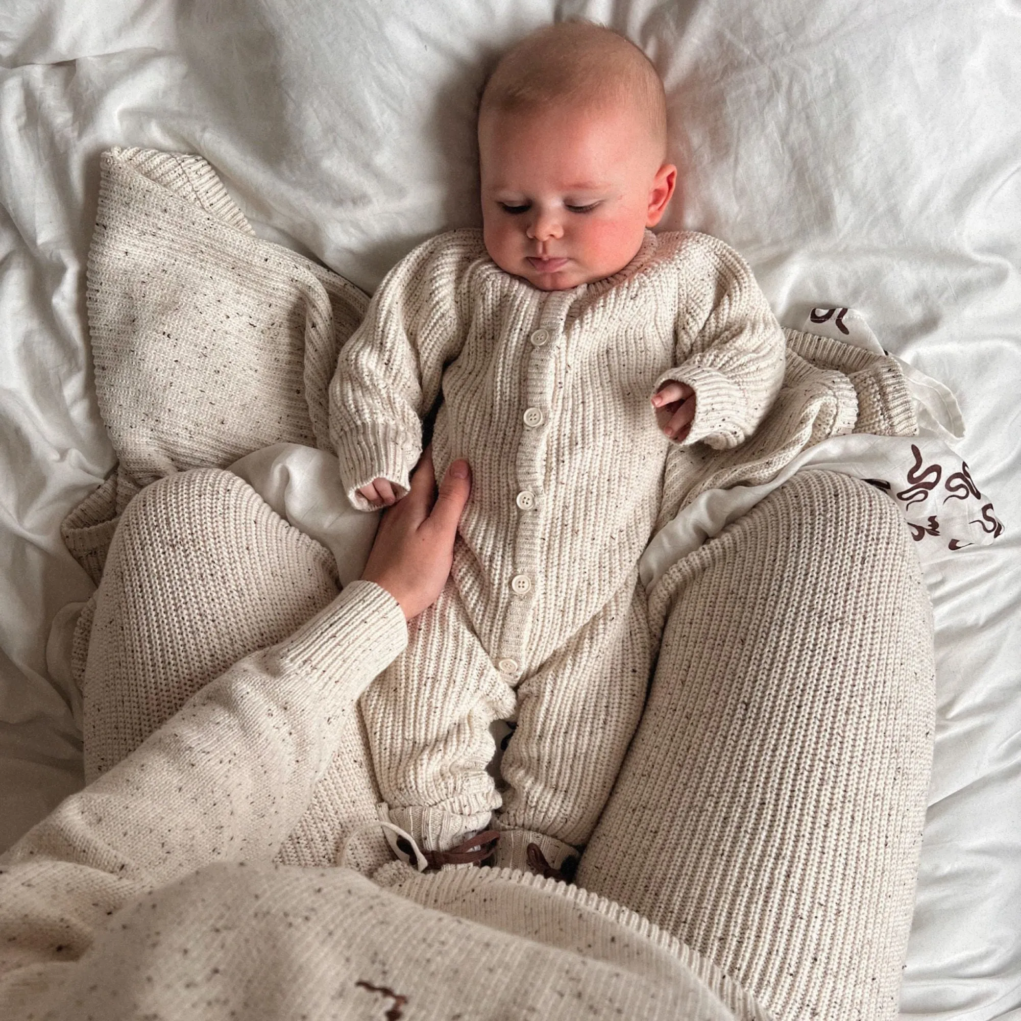 CLASSIC KNIT ROMPER | COCOA FLECK
