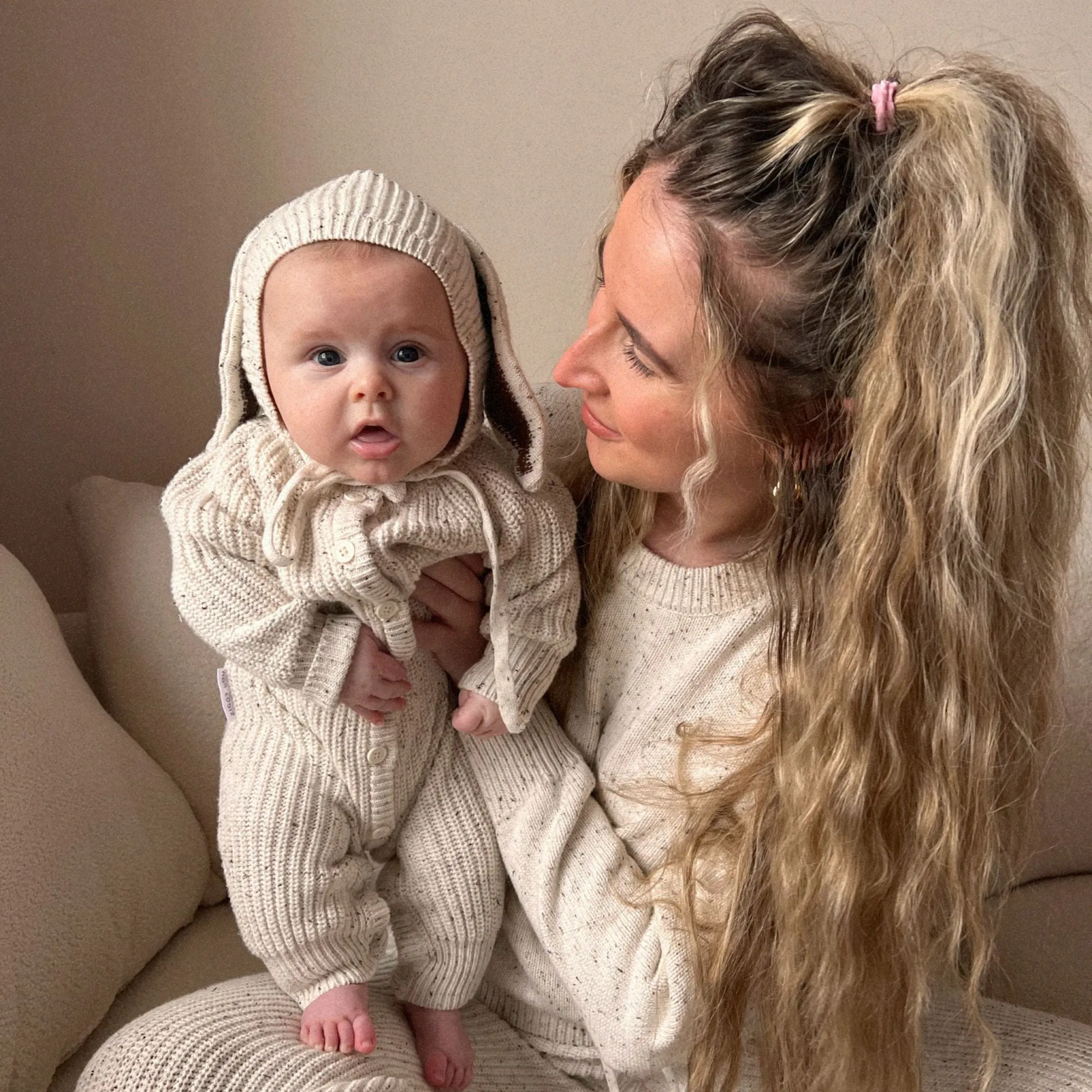 CLASSIC KNIT ROMPER | COCOA FLECK