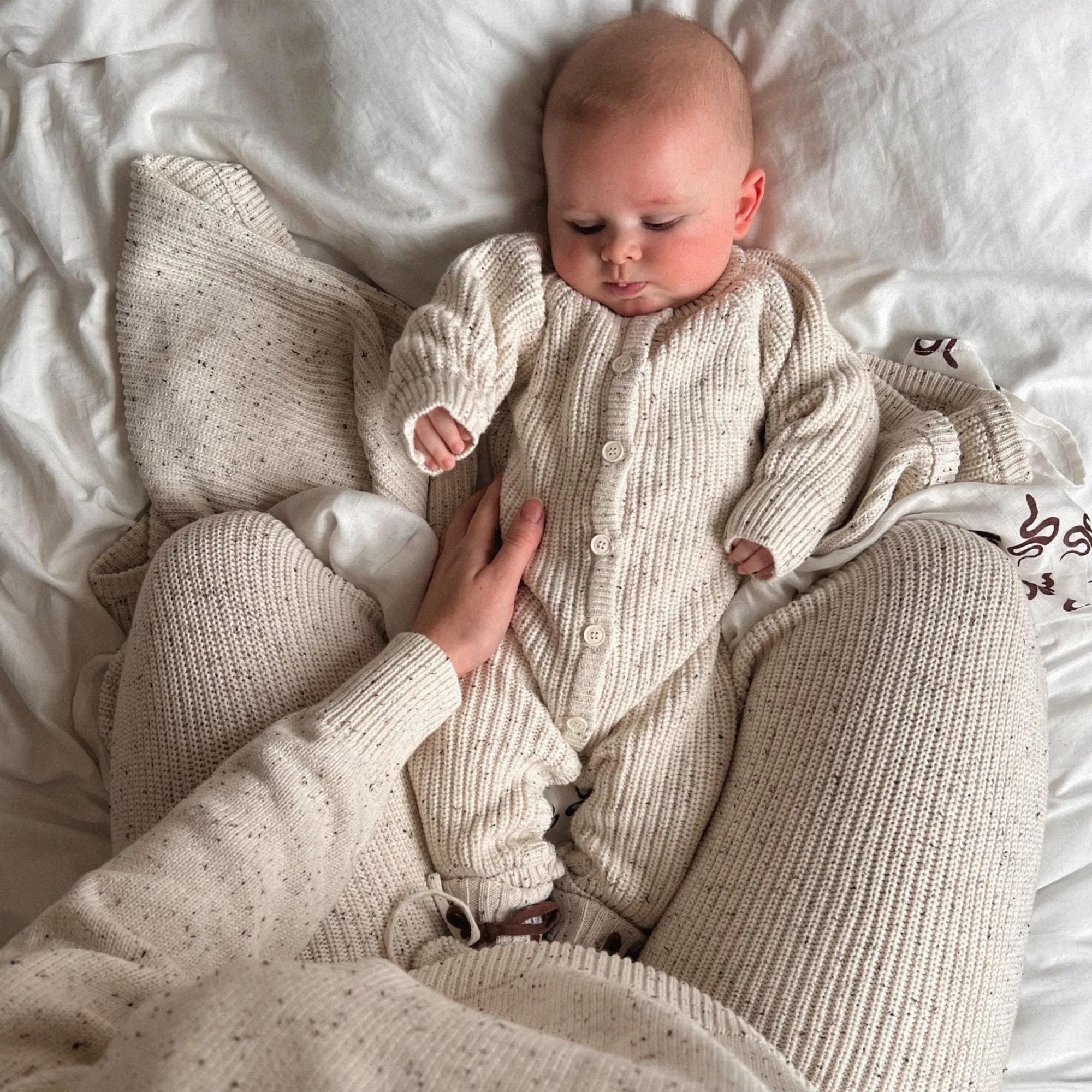 CLASSIC KNIT ROMPER | COCOA FLECK