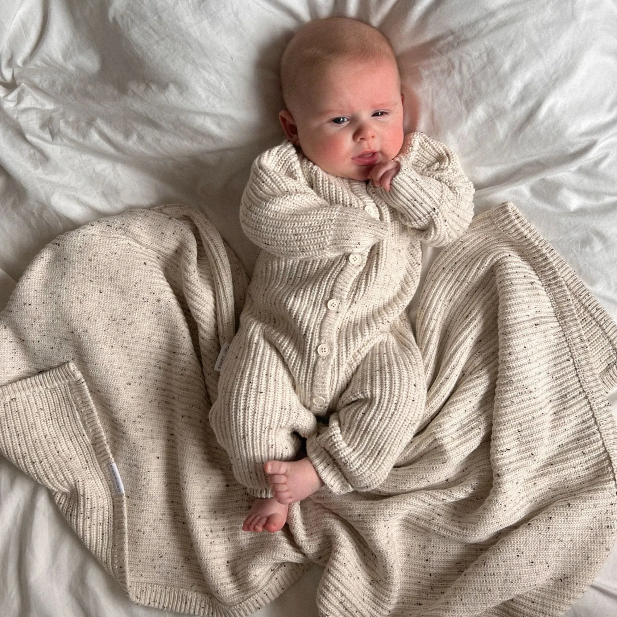 CLASSIC KNIT ROMPER | COCOA FLECK