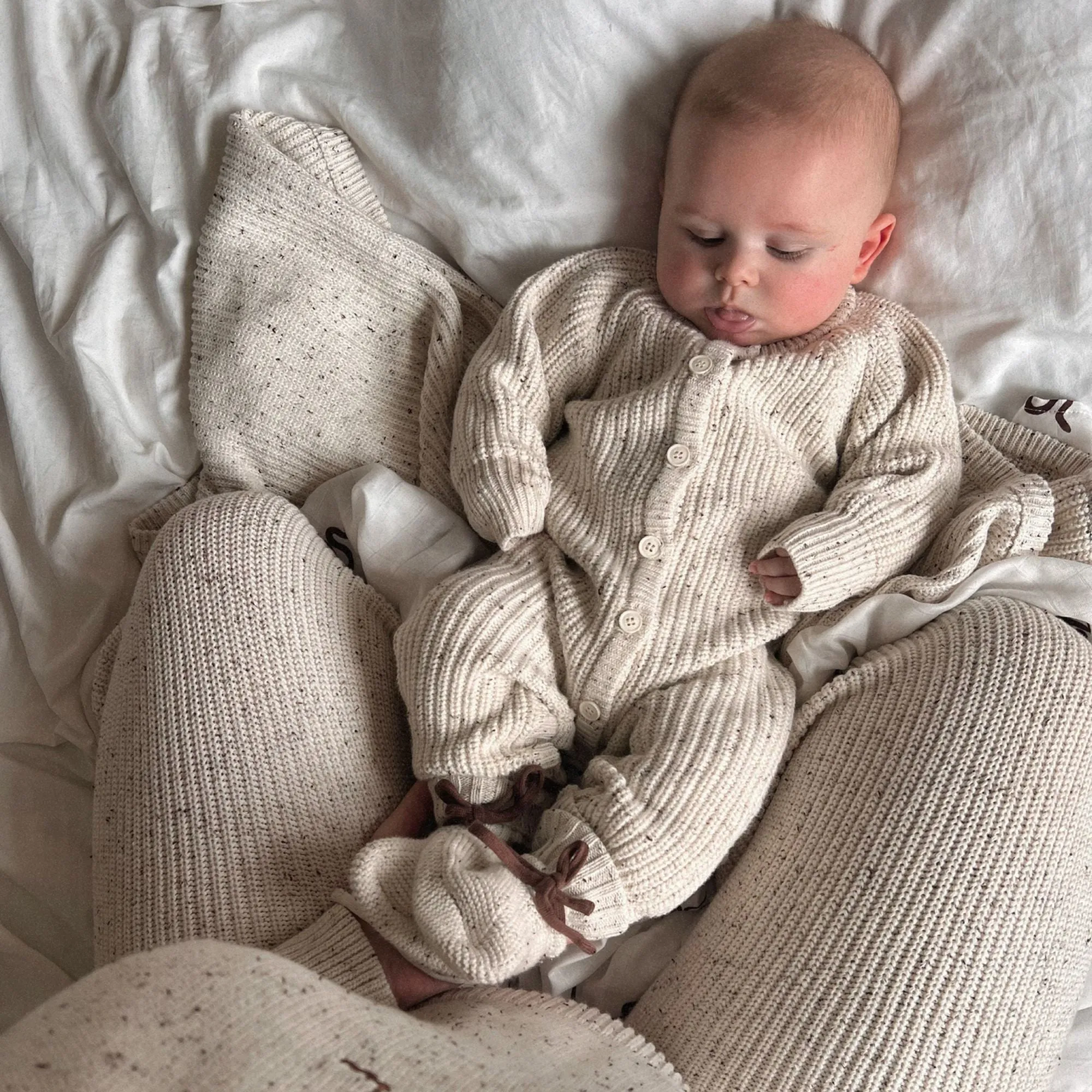CLASSIC KNIT ROMPER | COCOA FLECK