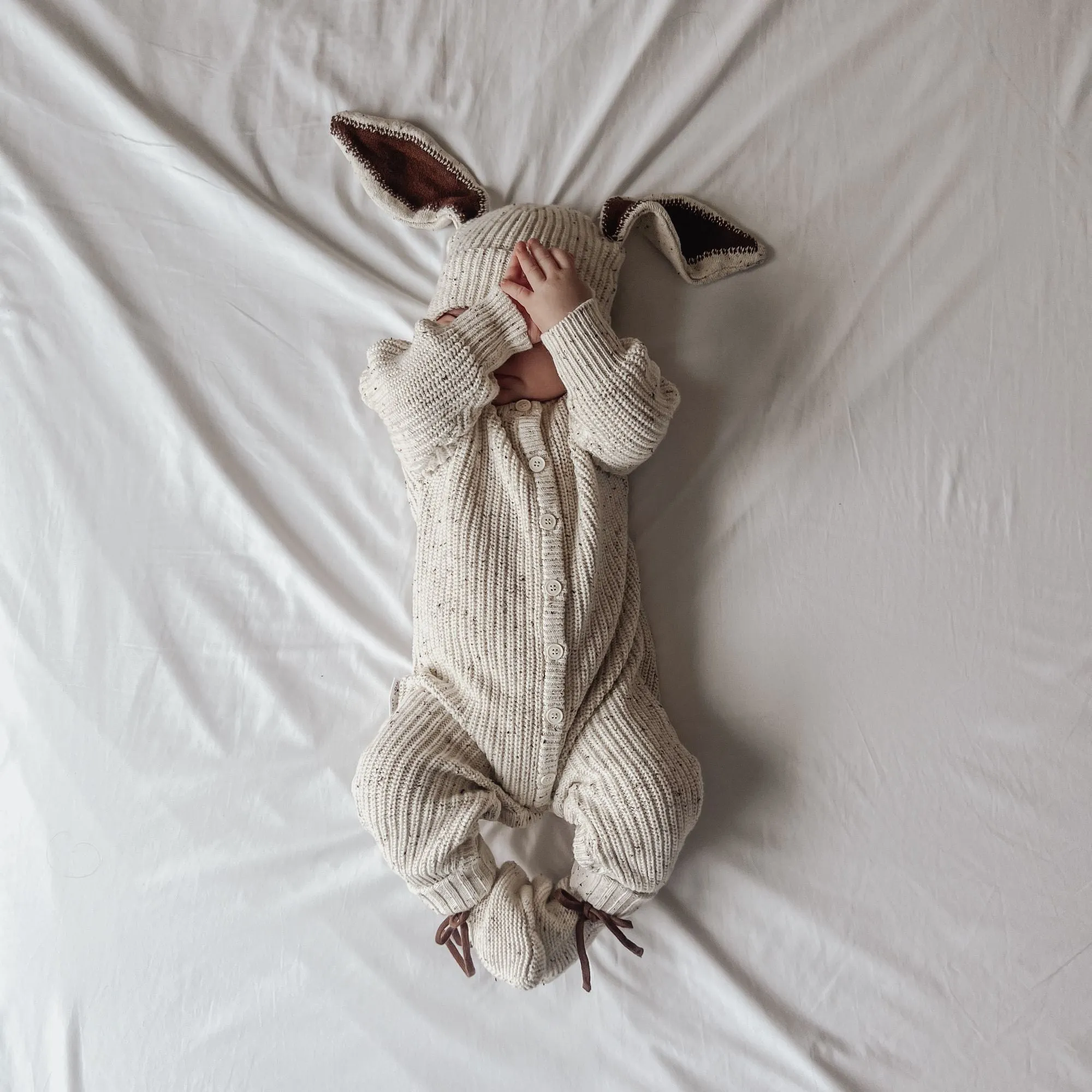 CLASSIC KNIT ROMPER | COCOA FLECK