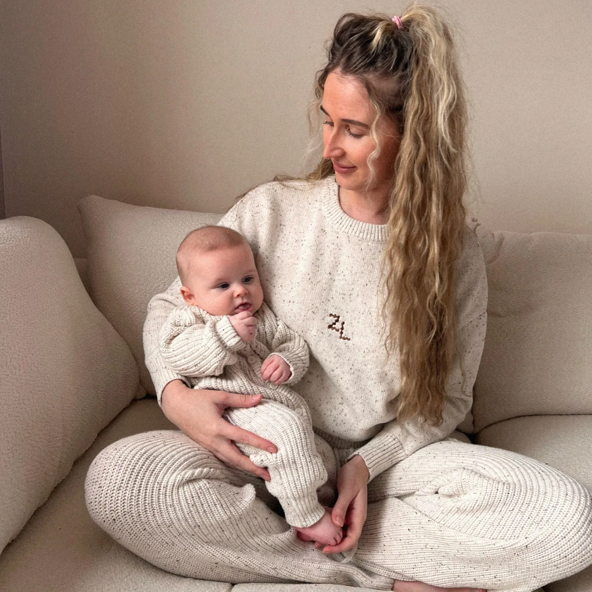 CLASSIC KNIT ROMPER | COCOA FLECK