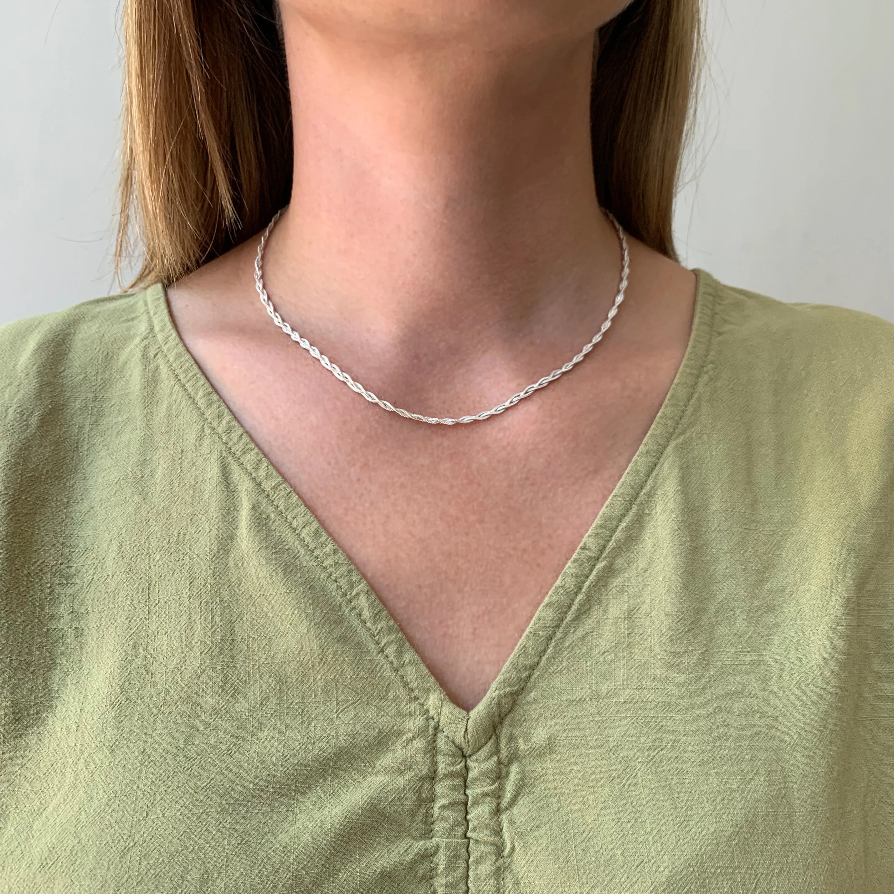 Collar Cadena Trenzada