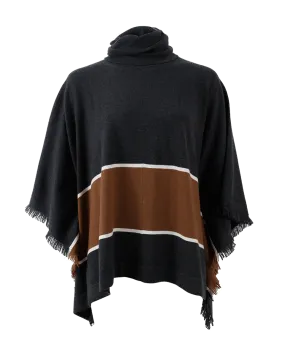Color Block Poncho