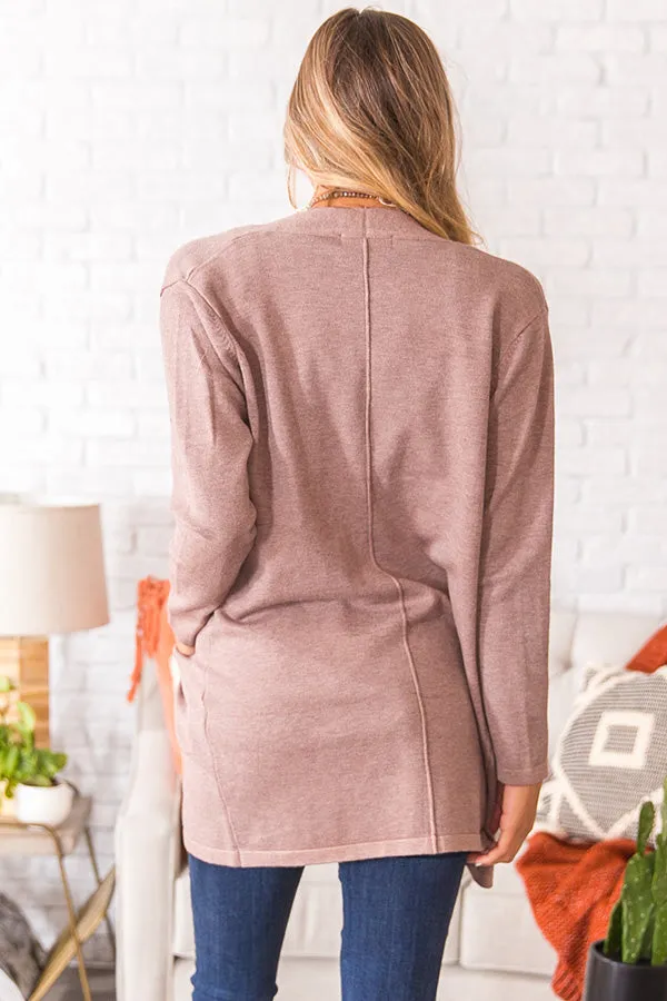 Colorado Crushing Cardigan In Taupe