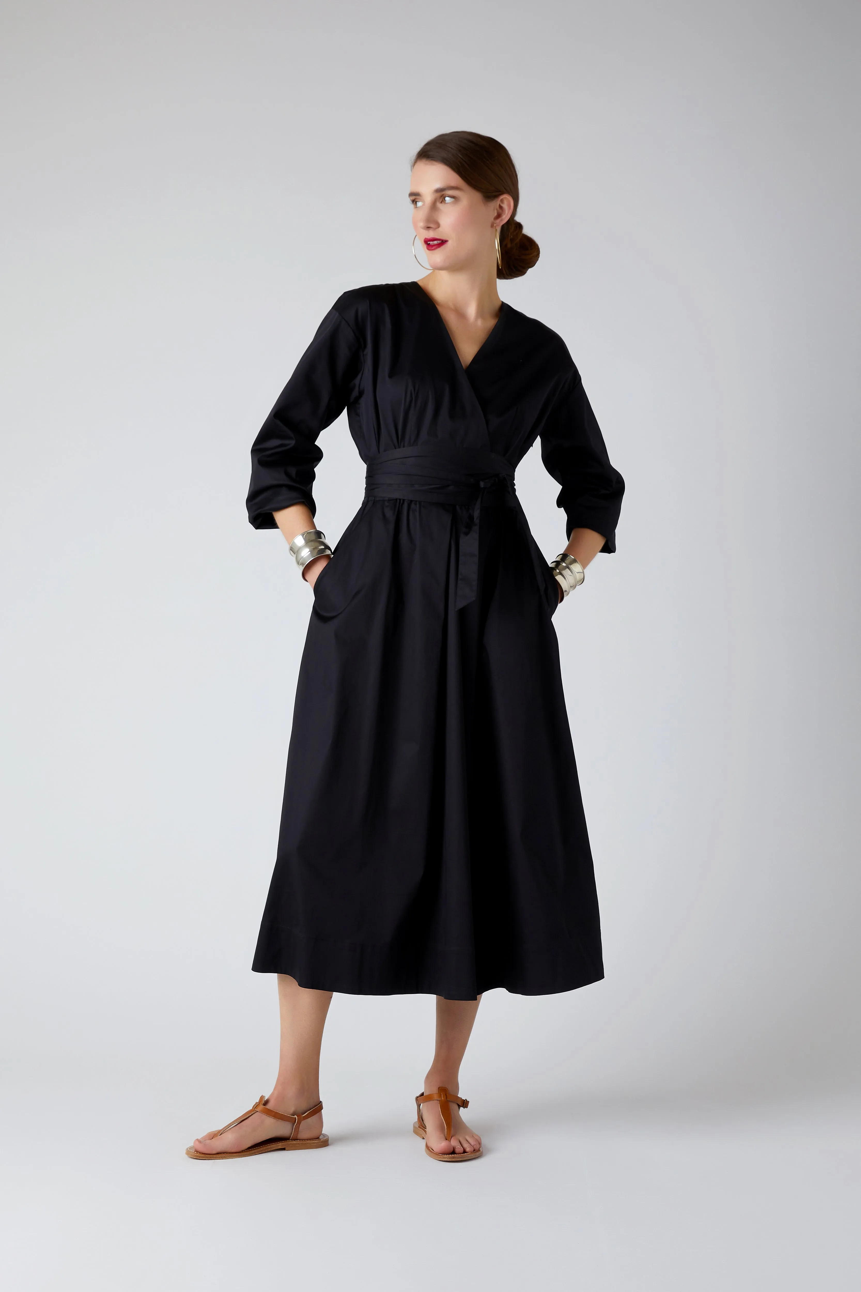Connie Full Skirt Wrap Dress