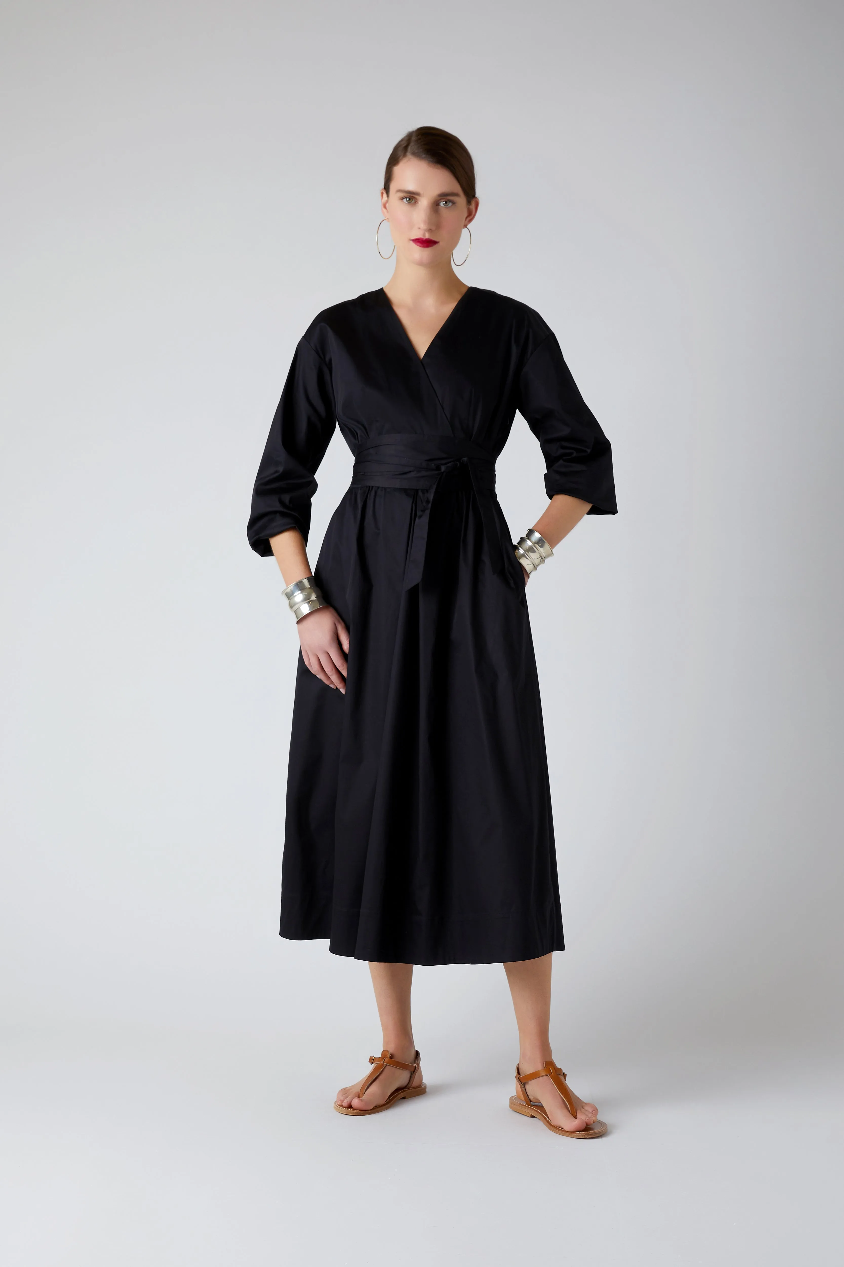 Connie Full Skirt Wrap Dress