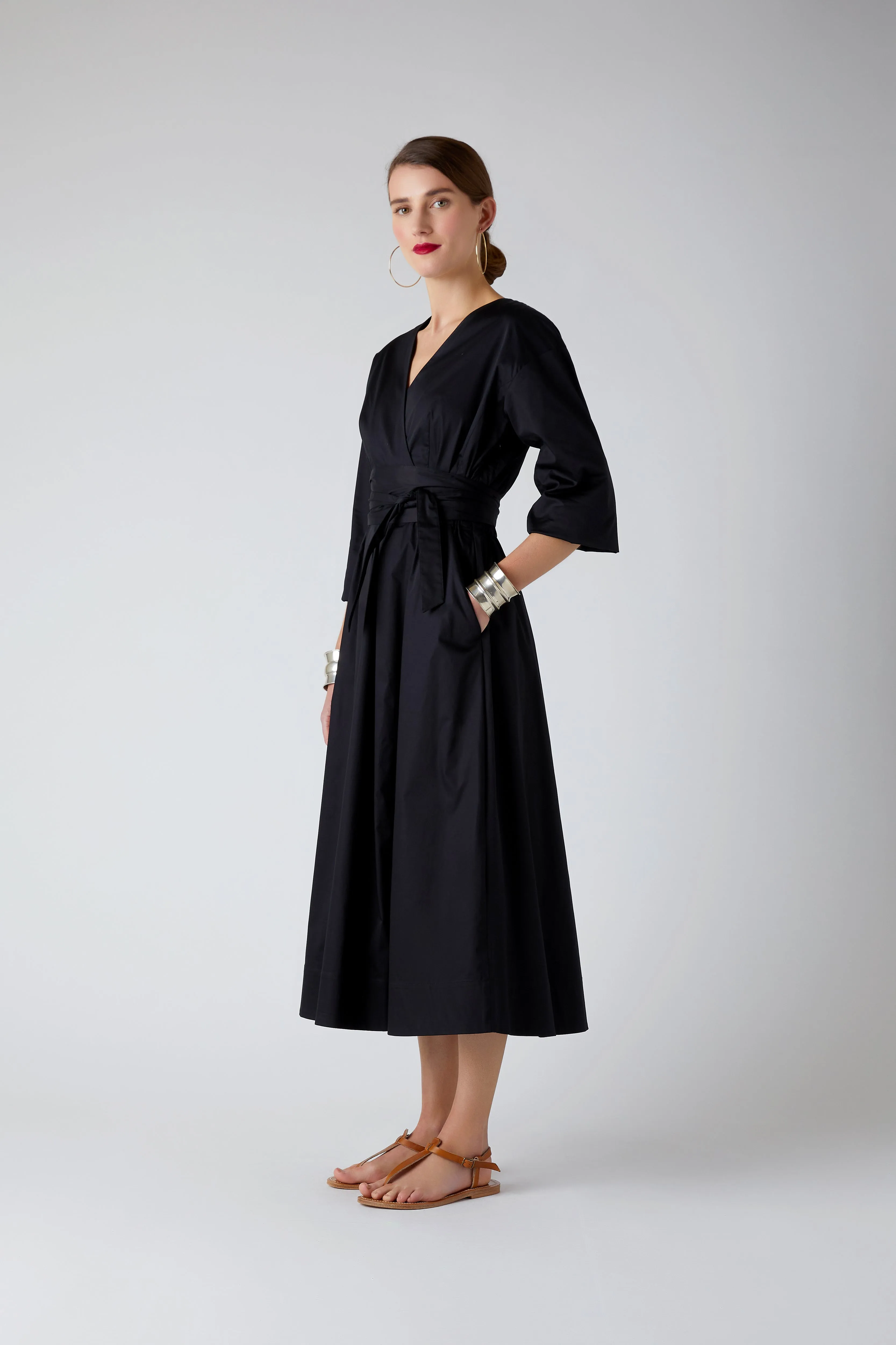Connie Full Skirt Wrap Dress