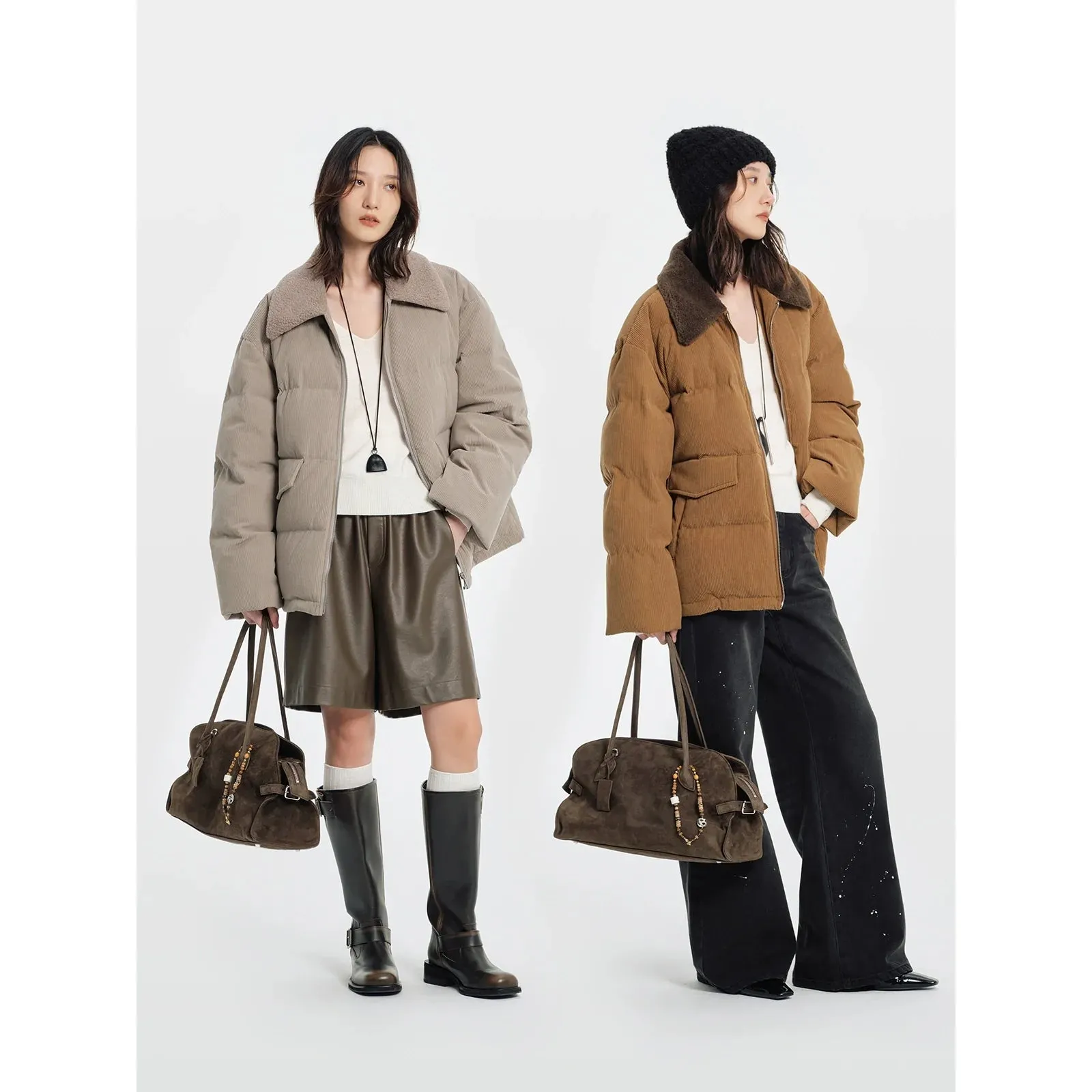 Corduroy Puffer Jacket