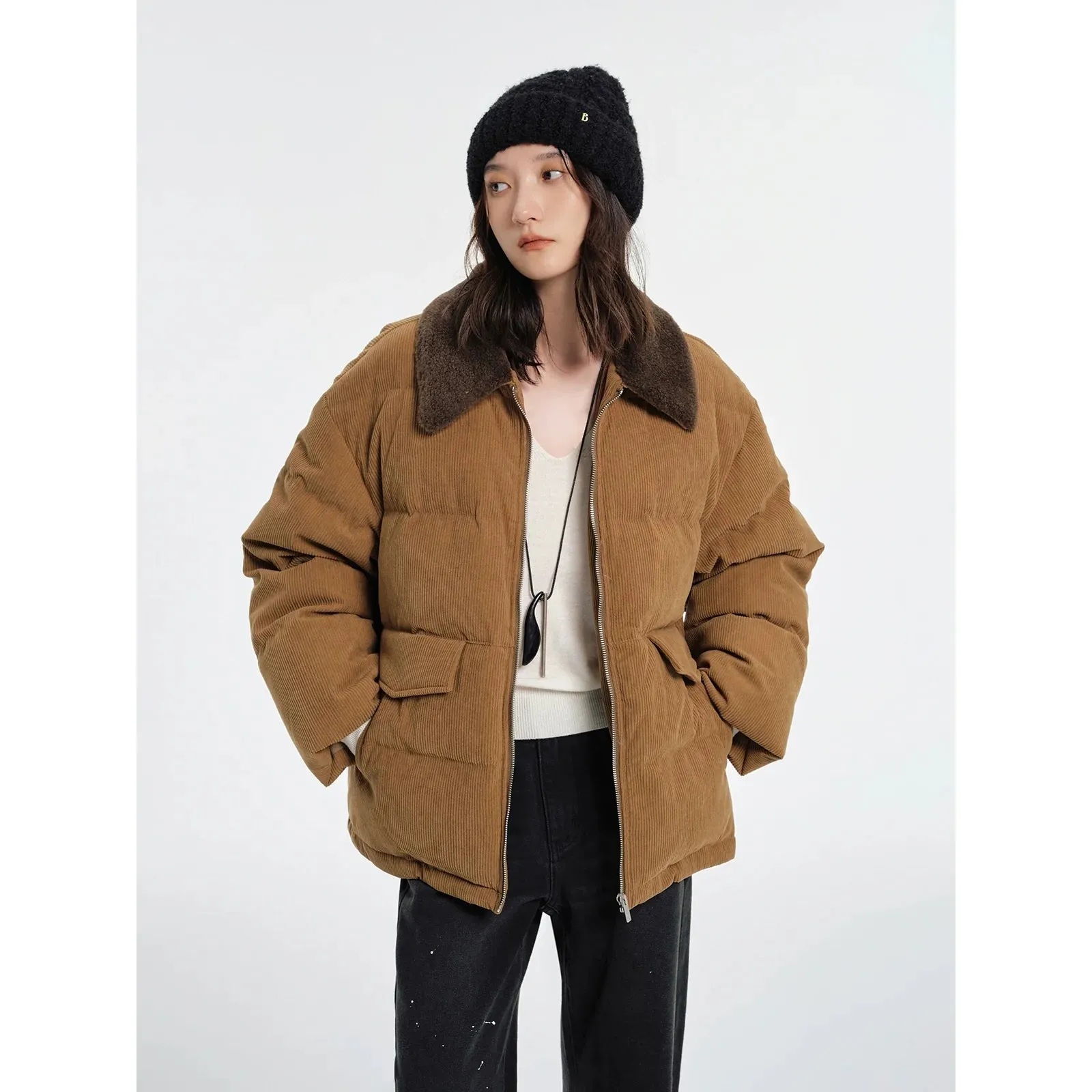 Corduroy Puffer Jacket