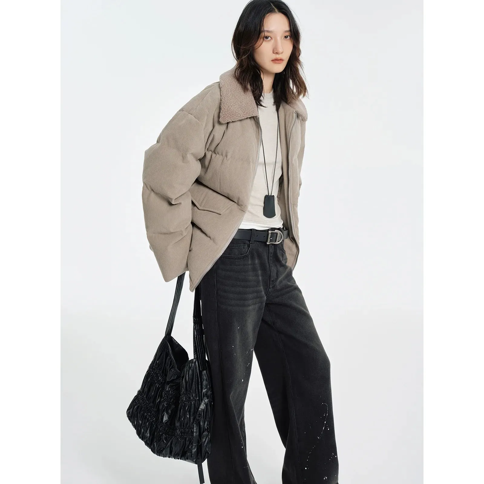 Corduroy Puffer Jacket