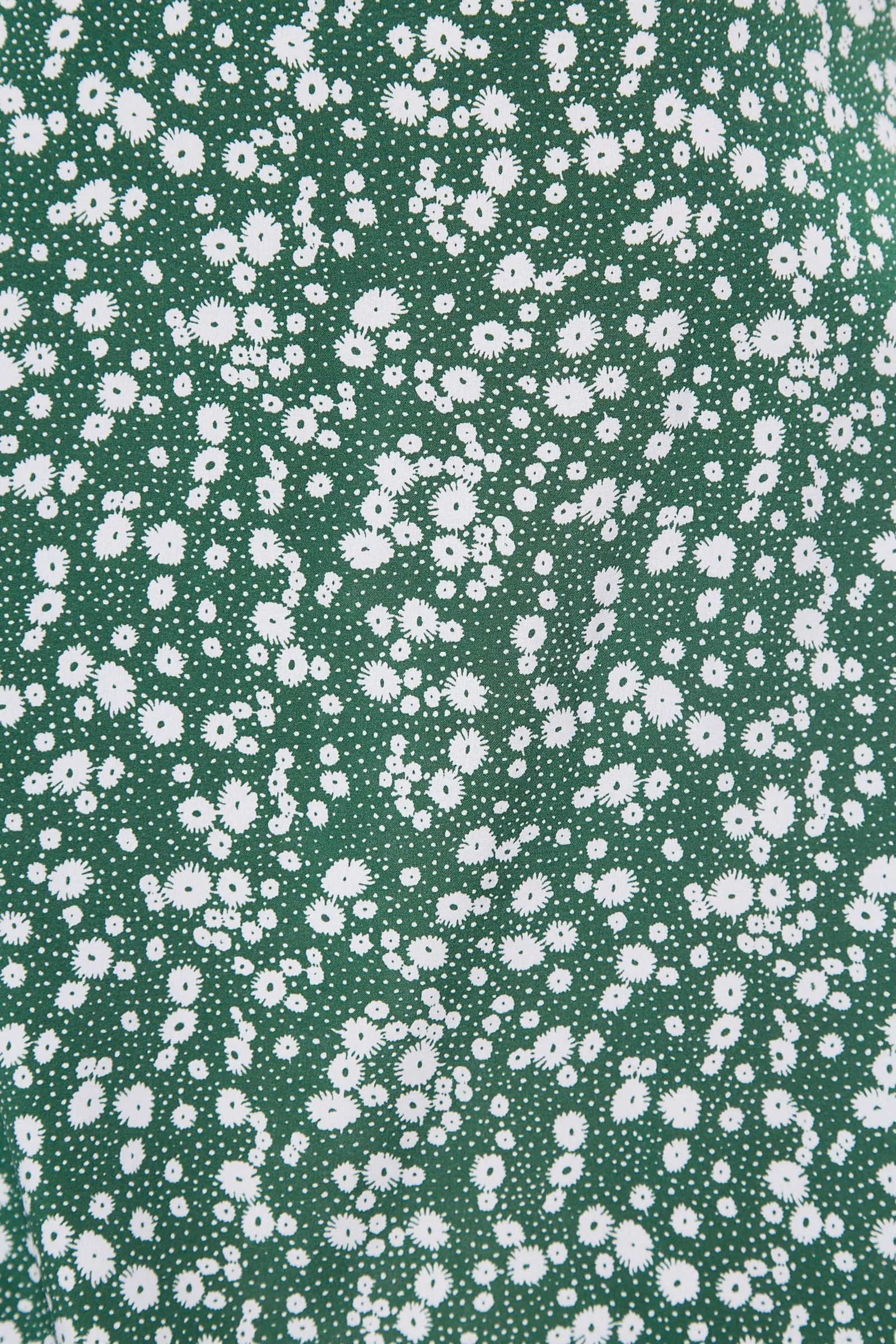 Corina Flower Dot Print Midi Tea Dress - Green
