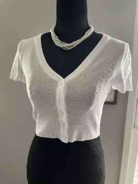 Cropped Short Sleeve Cardi/Bolero