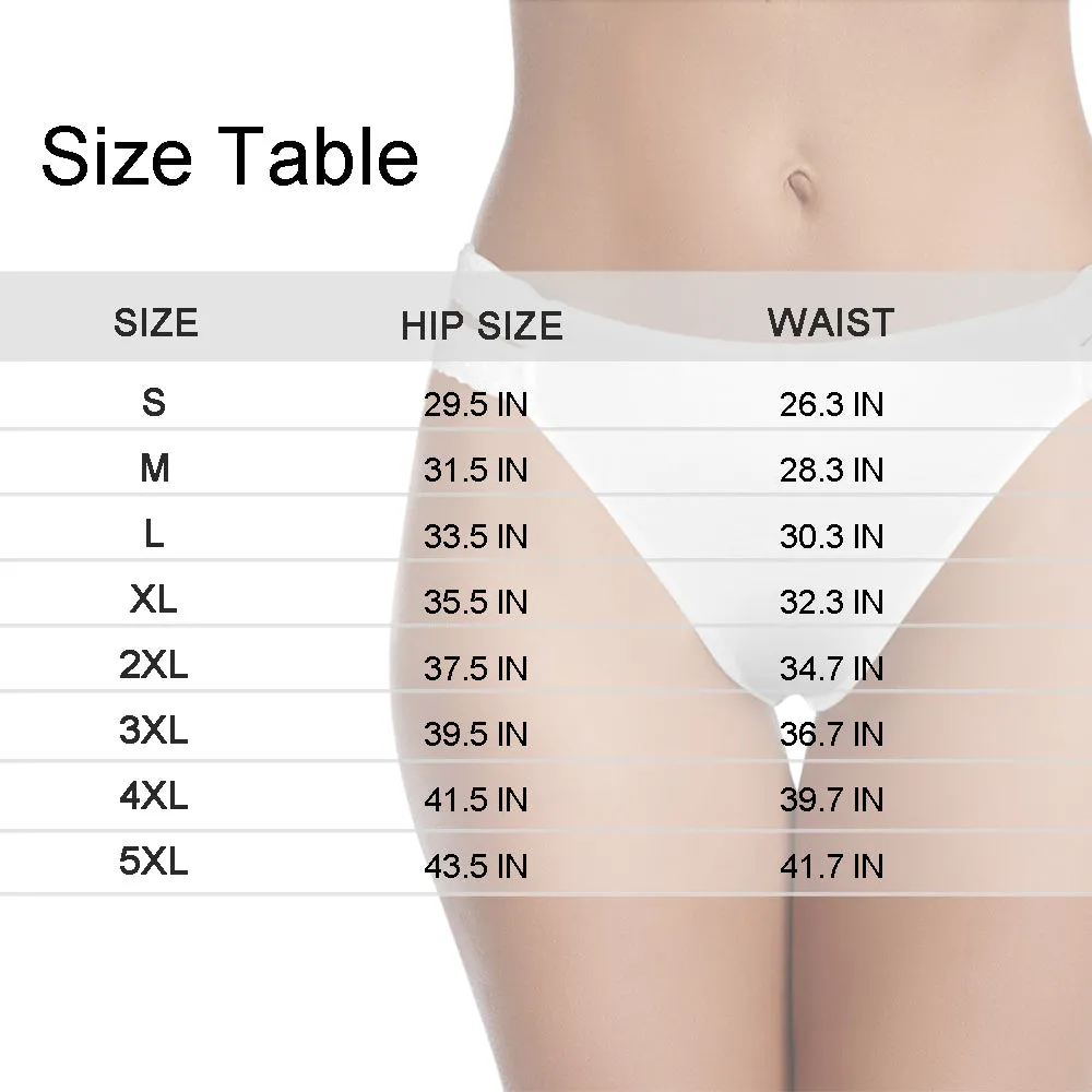 Custom Face Zipper Women's High Cut Lace Underwear Personalized Underwear Panties for Women